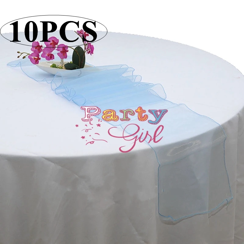 

12"x108" Organza Table Runner Wedding Banquet Tablecloth Runners Supply Party Decoration
