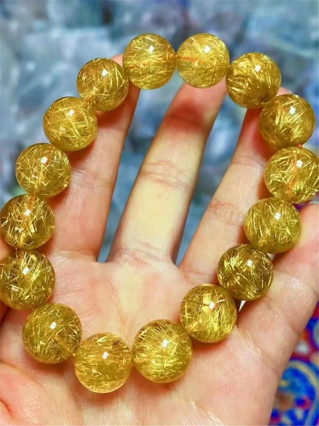 

Браслет из натурального кварца с бусинами, 13 мм