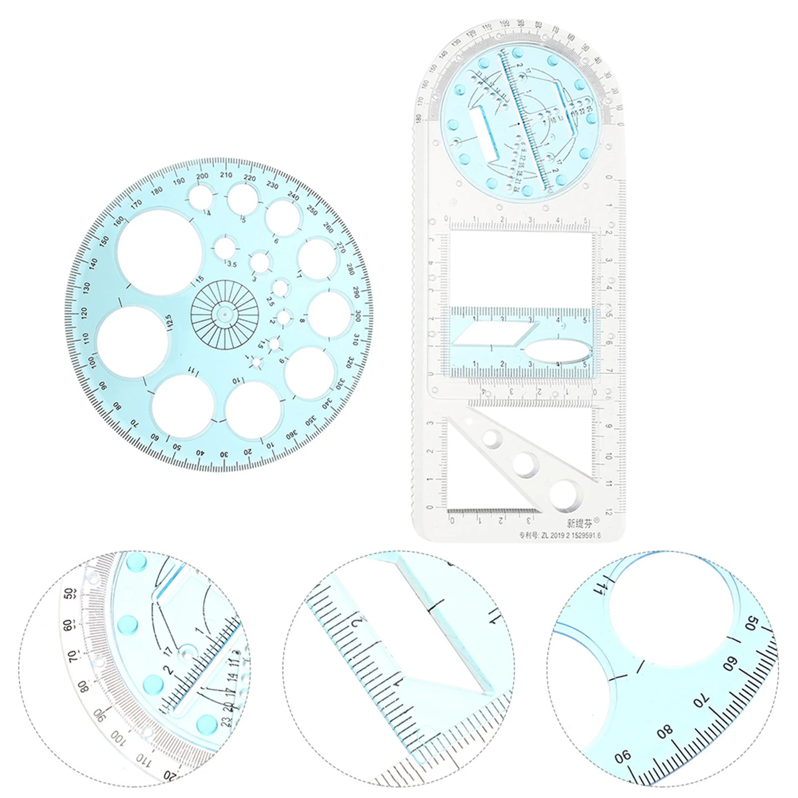 

Технические геометрические линейки Шаблон трафарет для измерения математики