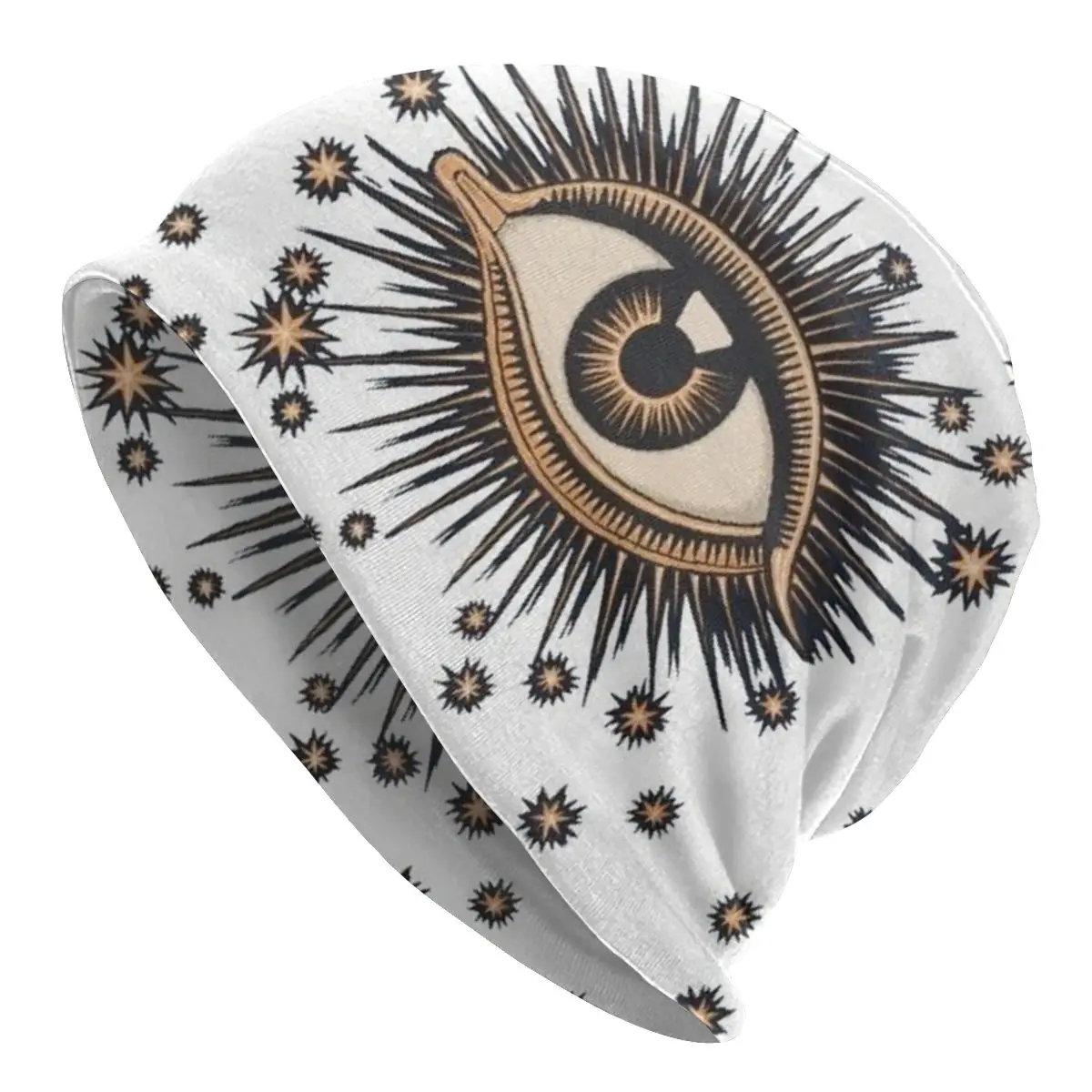 

Vintage Turkish Evil Eye Bonnet Beanie Knitting Hat Unisex Adult Nazar Amulet Pattern Boho Warm Winter Skullies Beanies Caps