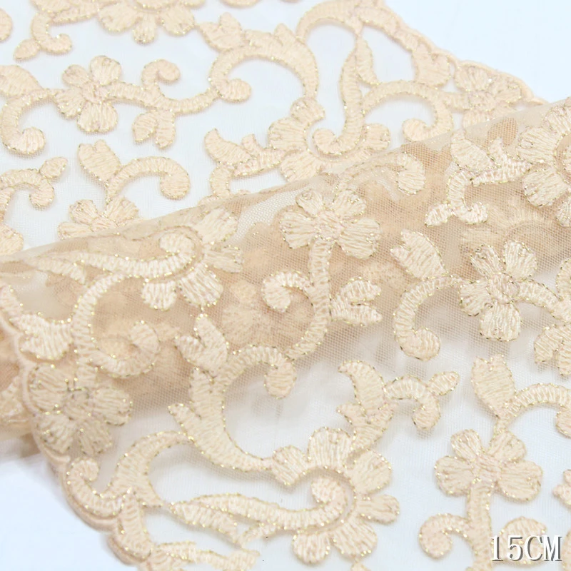 28 ярдов цветочная ткань с вышивкой Венецианская кружевная отделка фиолетовая