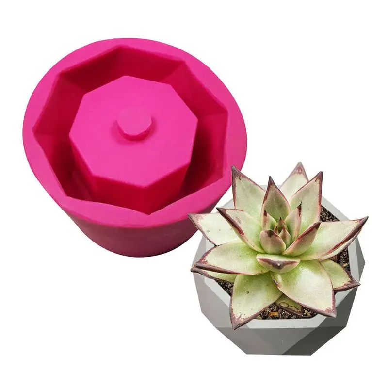 

Diamond Shaped Surface Succulent Plant Flower Pot Silicone Mold Gypsum Cement Fleshy Flower Bonsai Silicone Mould