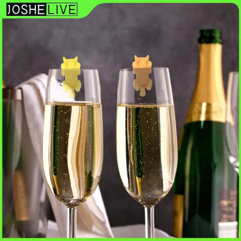 

6 шт., силиконовые ярлыки для бутылки