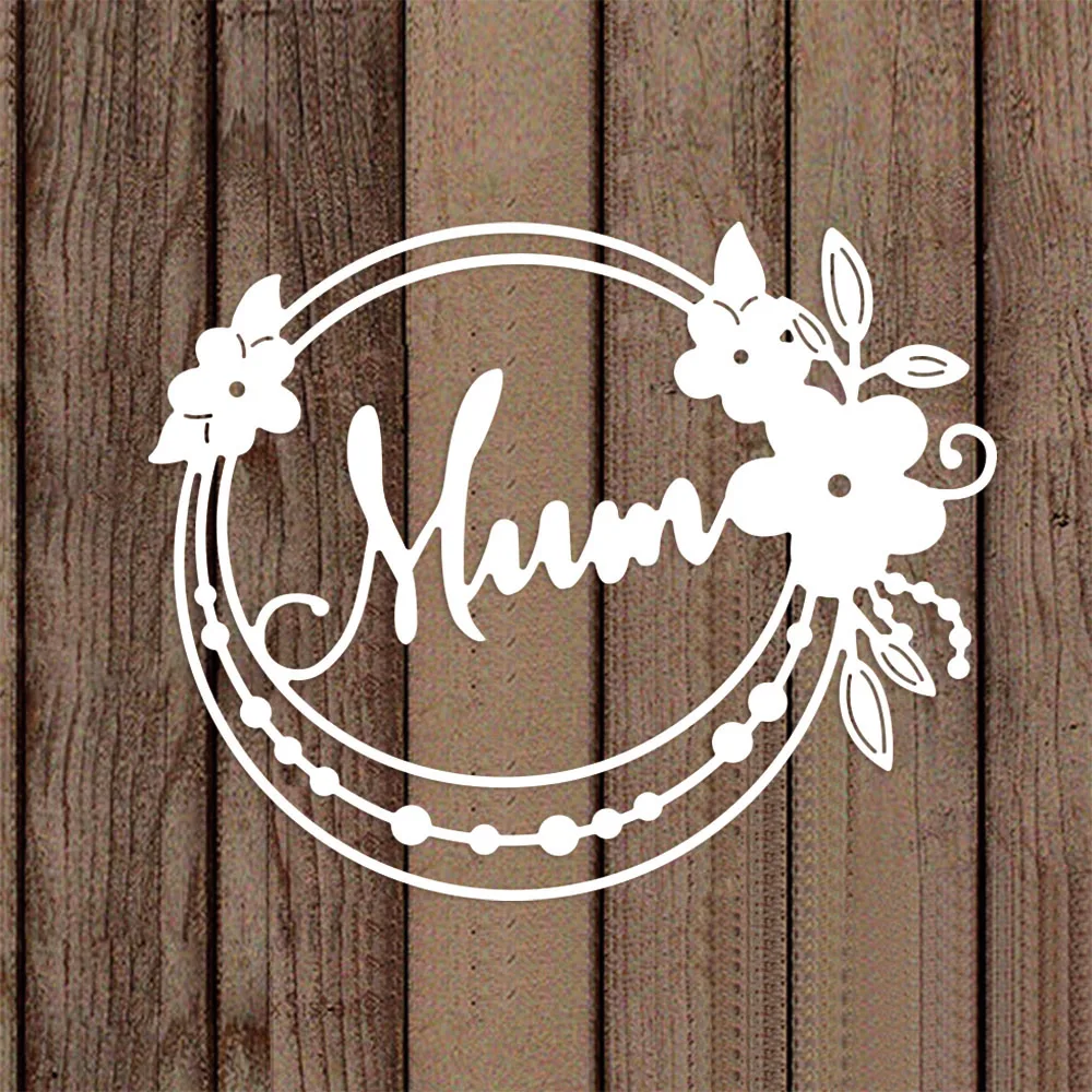 Металлические Вырубные штампы Mum wreath, вырезанная форма 2023 для рукоделия, скрапбукинга, украшения на День Матери