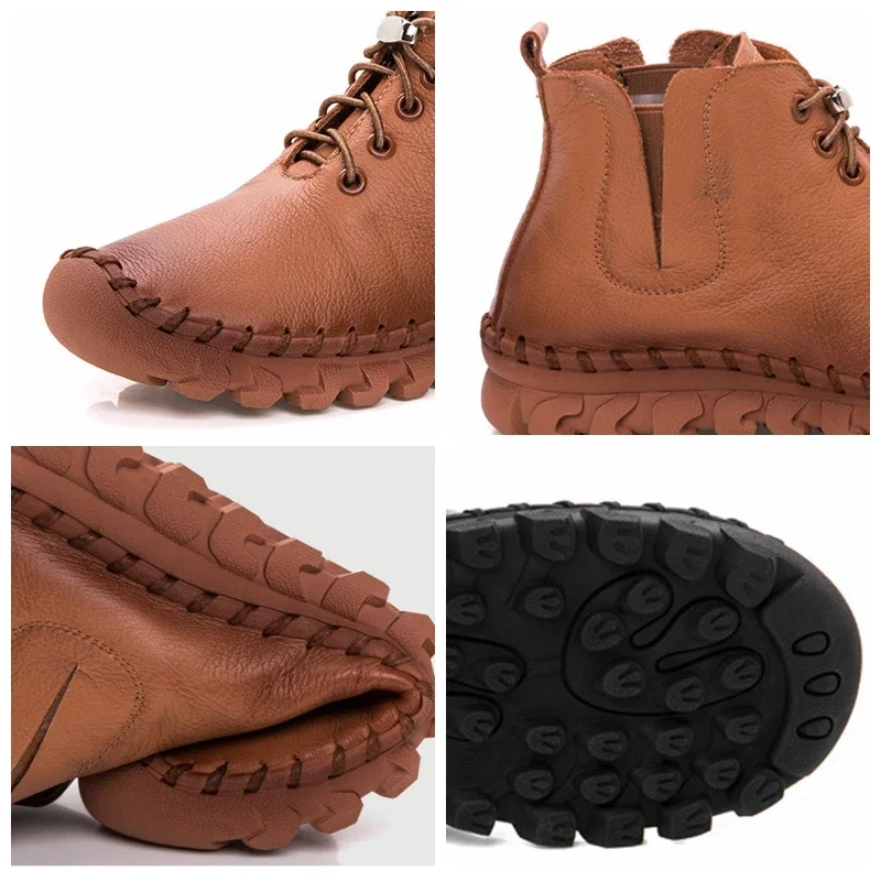 Koznoy 3 см 2024 удобные ботильоны из натуральной кожи в стиле ретро весна-осень-зима