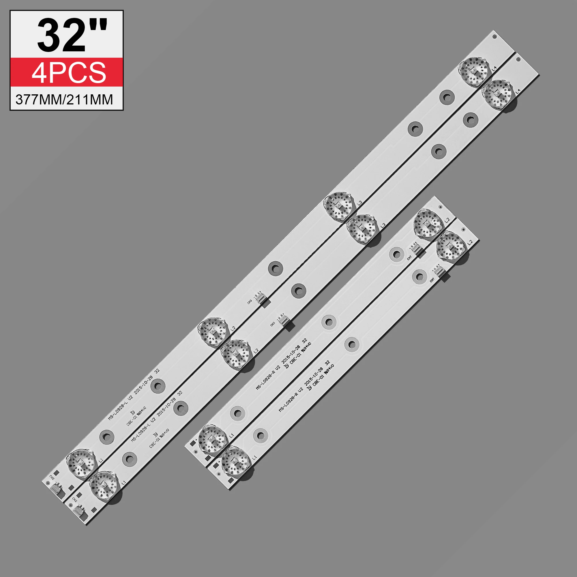 New 8pcs/2set LED Backlight strip for akai AKTV3221 32LED38P JS-D-JP3220-041EC E32F2000 D32-0A35 MS-L0928-L R V2 HV320WHB-N80