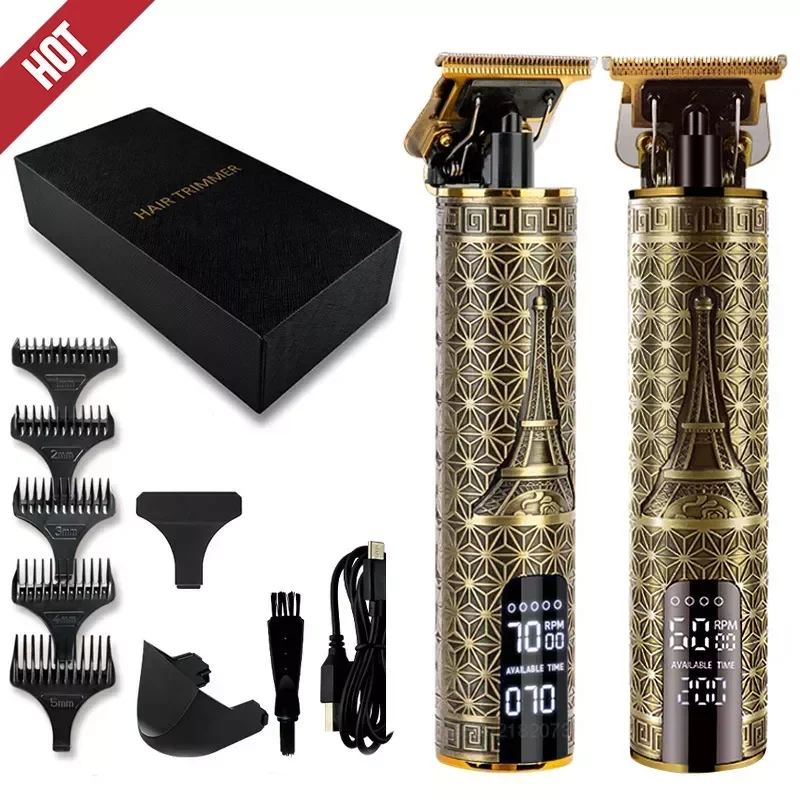 

Машинка для стрижки волос мужская с светодиодный-дисплеем, 2021