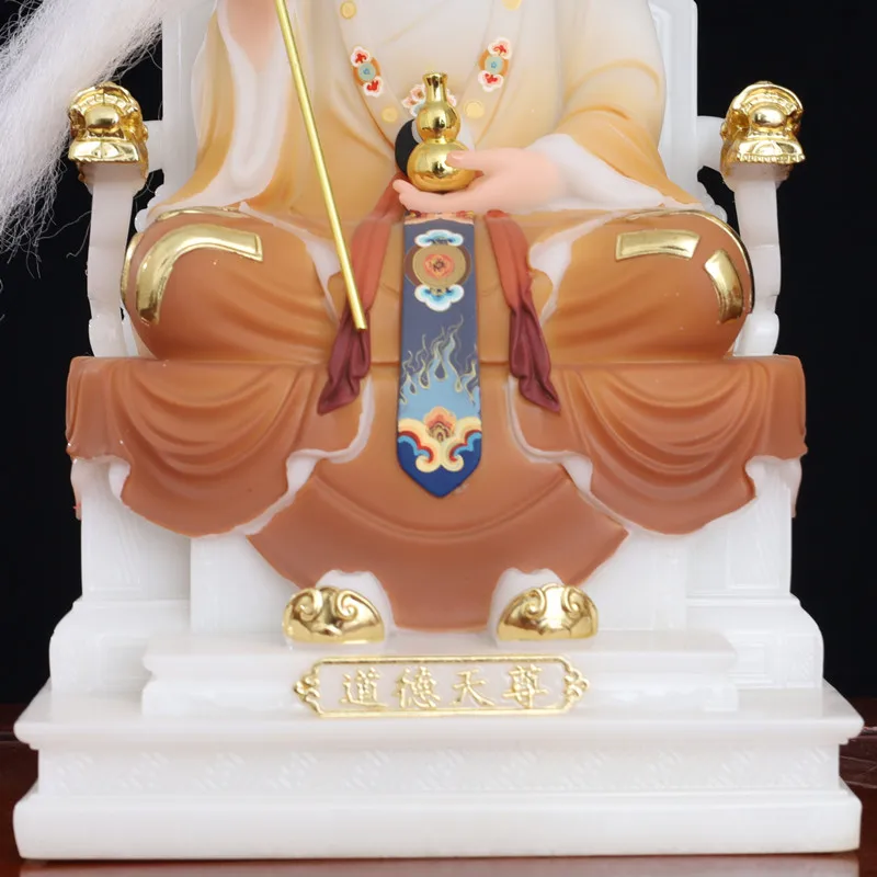 Taoist высококачественный нефритовый позолоченный ташань Лао Цзюнь Бог Будда