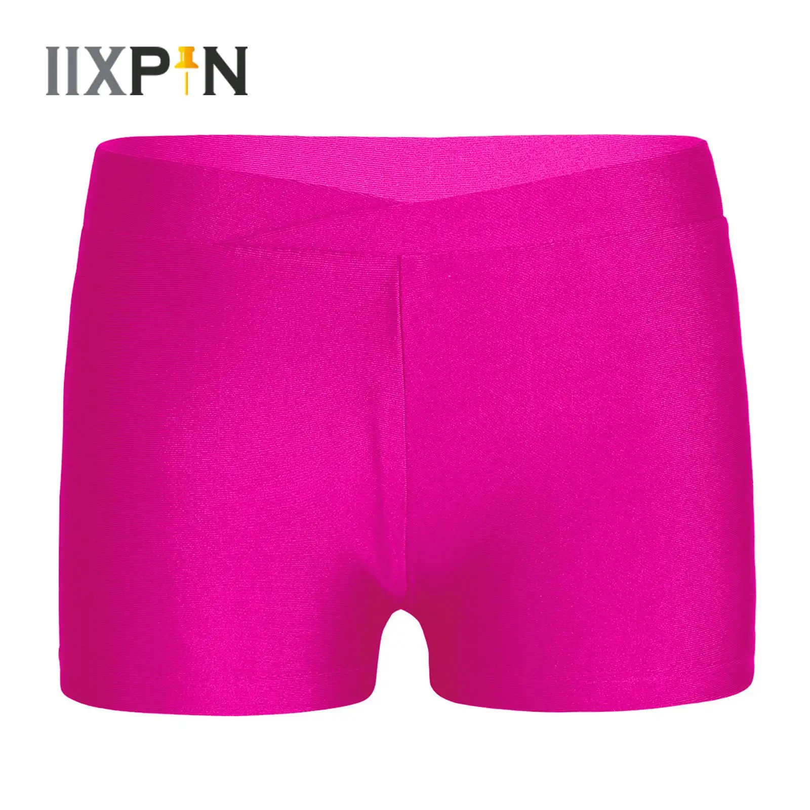 

Kids Girls Ballet Dance Shorts Bottoms Summer Stretchy V-front Waistband Yoga Sports Pants for Gymnastic Workout Dancing Costume