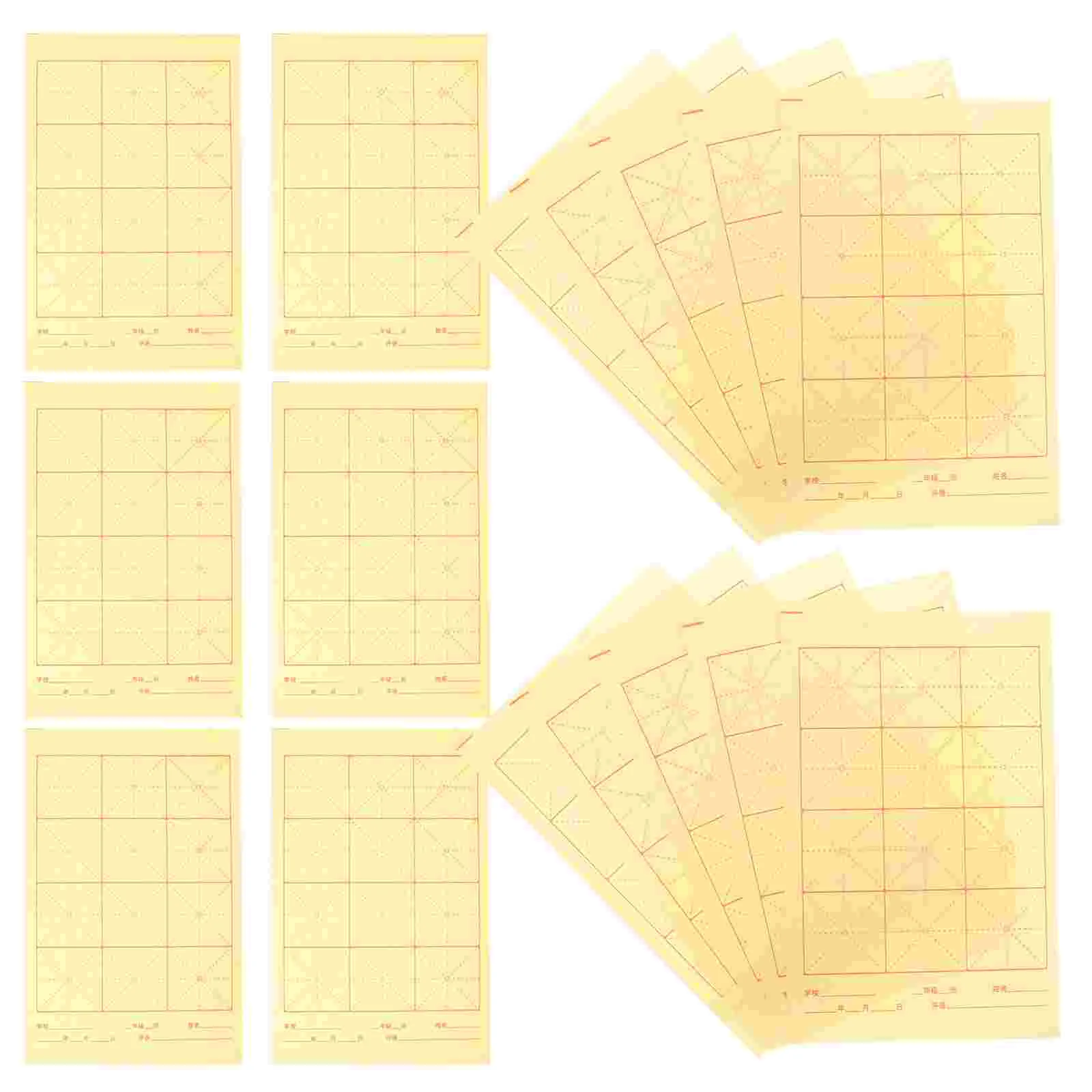 

Grid Rice Paper Calligraphy Xuan Handwriting Practice Supplies Professional