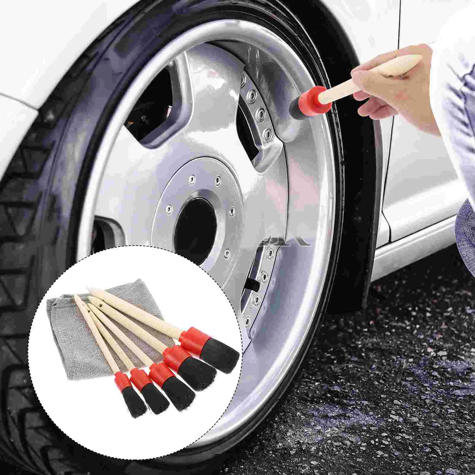 

1 Set of Wheel Tire Brushes Practical Car Cleaning Kit Car Cleaning Tools