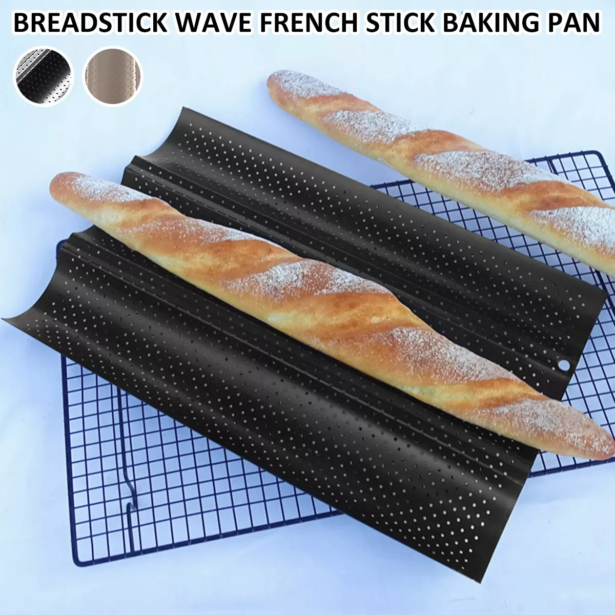

French Bread Baking Tray Non-Stick Bread Pans Baking Utensils Tray Loaf Mold Pan Bakeware Kitchen Pastry Tools