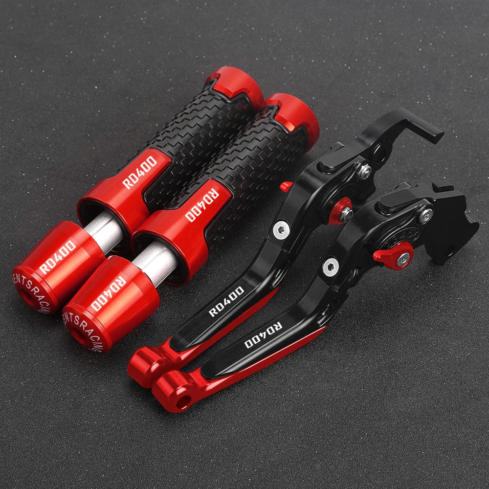 

For YAMAHA RD400 C D E F 1976 1977 1978 1979 CNC Adjustable Extendable Foldable Brake Clutch Levers Handle Grips Ends Handlebars