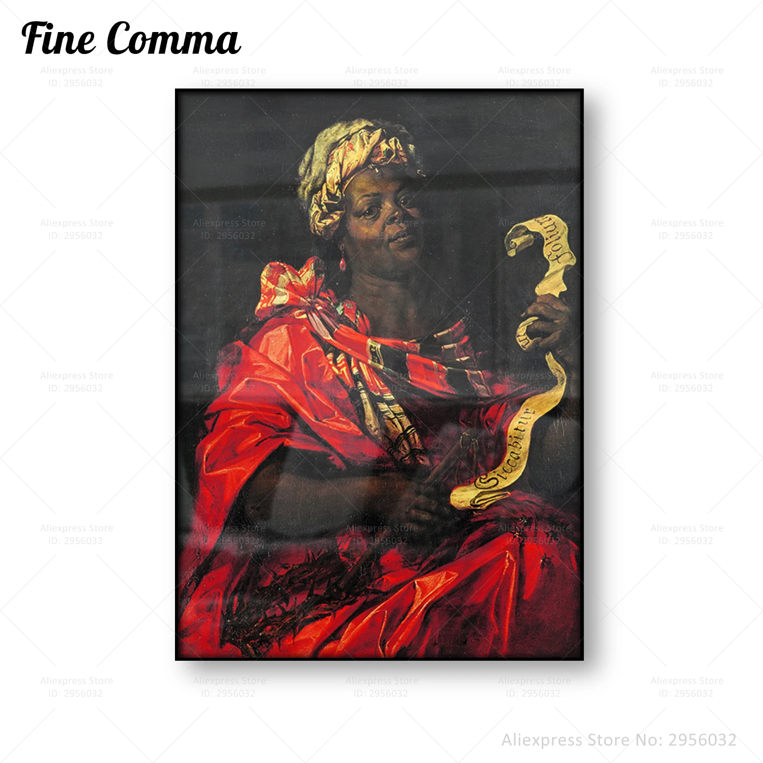 Винтажный постер Sibyl Agrippina Jan van den Hoecke античная Черная женщина ведьма настенная