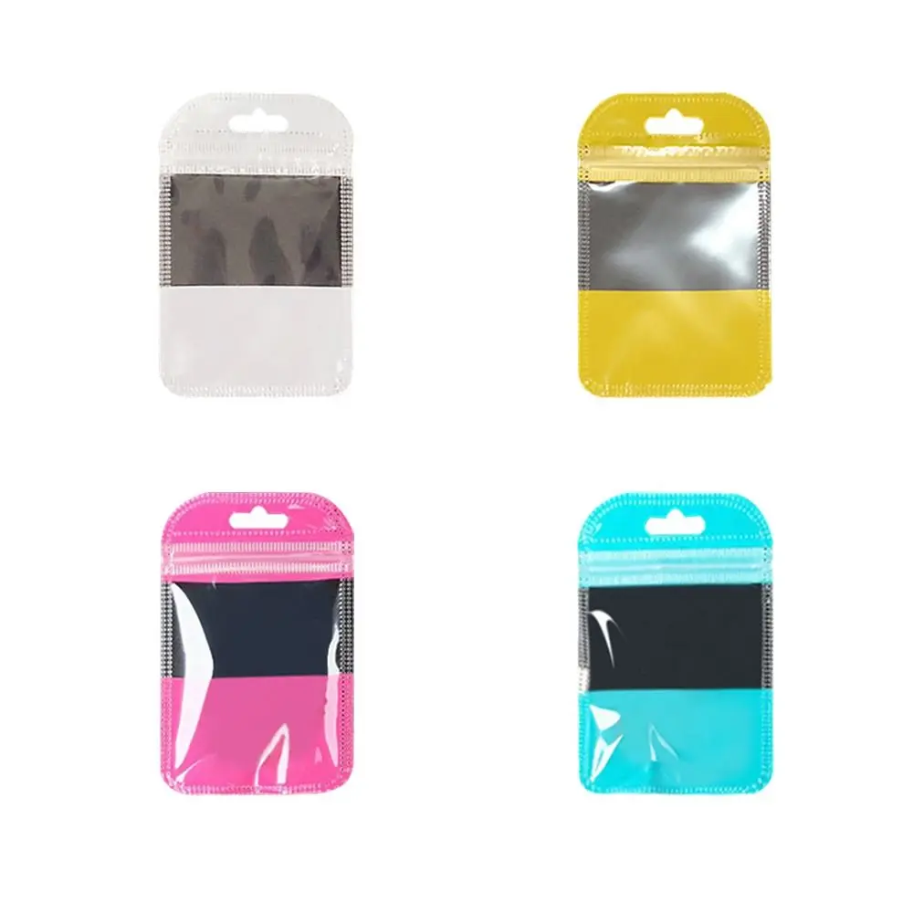 

100pcs/bag Thicken Resealable Storage Bag With Hang Hole Zip Pouches OPP Bags Self Sealing Pouches Packaging Bag