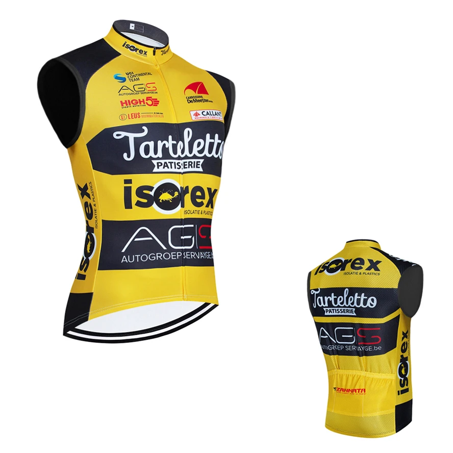 

Желтая велосипедная Джерси ISOREX, велосипедная спортивная одежда без рукавов, Мужская ветрозащитная Передняя велосипедная майка