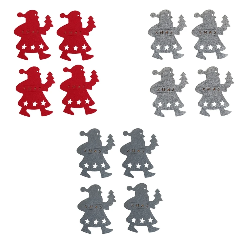 

Set of 4 Christmas Series Knife Fork Bag Cutlery Cover Table Decoration 3 Colors