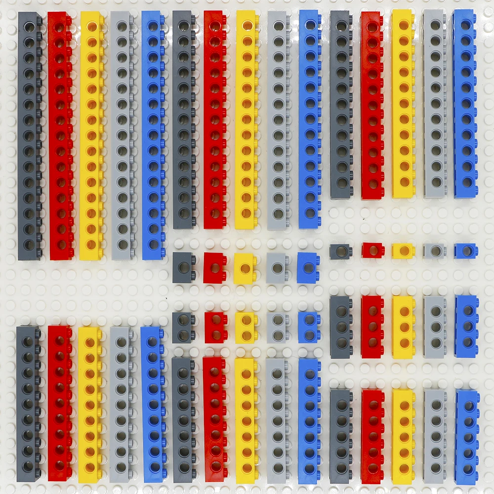 Фото 500 г/лот технический кубики MOC, строительные блоки, детали, толстые кирпичи оптом, игрушки для подъема длинных пучков, высокотехнологичные де... №2