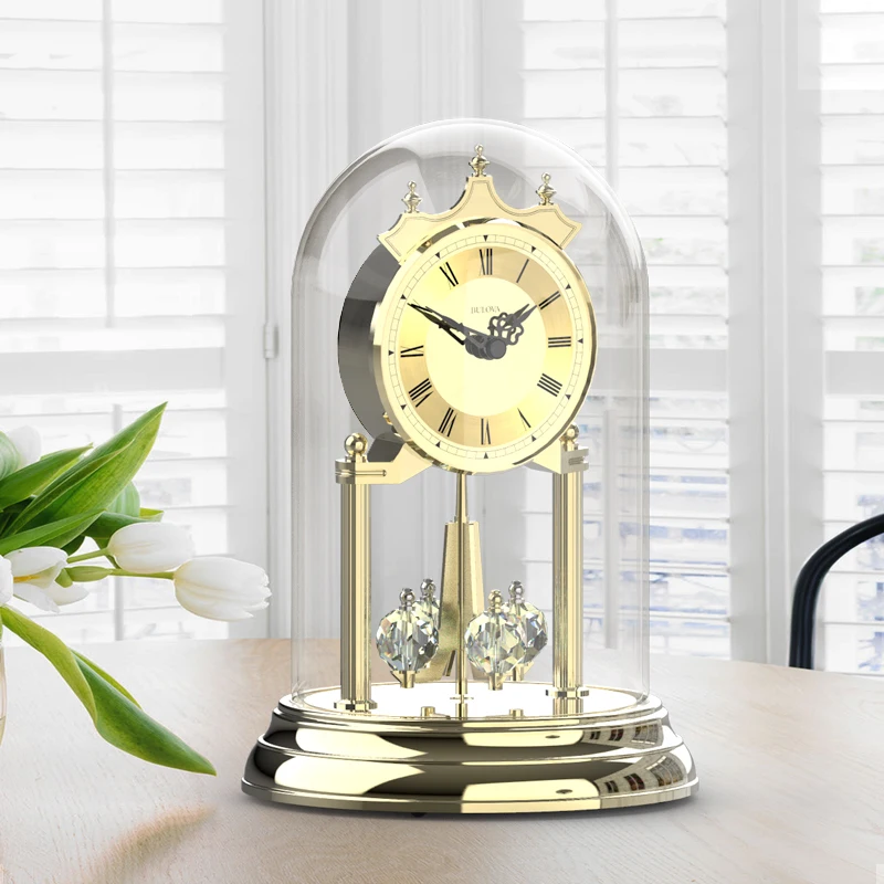

American Metal Pendulum Table Clock Silent Modern Desk Clock Clocks Living Room Bedroom Decor Gift Ideas