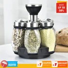 Нержавеющаясталь поворотный Набор банок для приправ коробка Кухня мельница для соли и перца бытовой бутылки соуса специи контейнер для специй