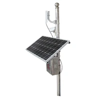 12v 24v dc pole mount solar power energy system kit with 60w solar panel 30ah lithium battery for cctv camera and iot devices