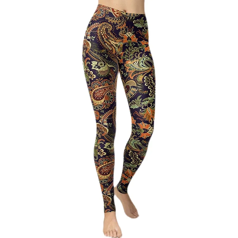 New Fashing Running High Waist Women's Casual Pants Leopard Print Camouflage Print Stretch Sports Women Leggings Causal XS-8XL