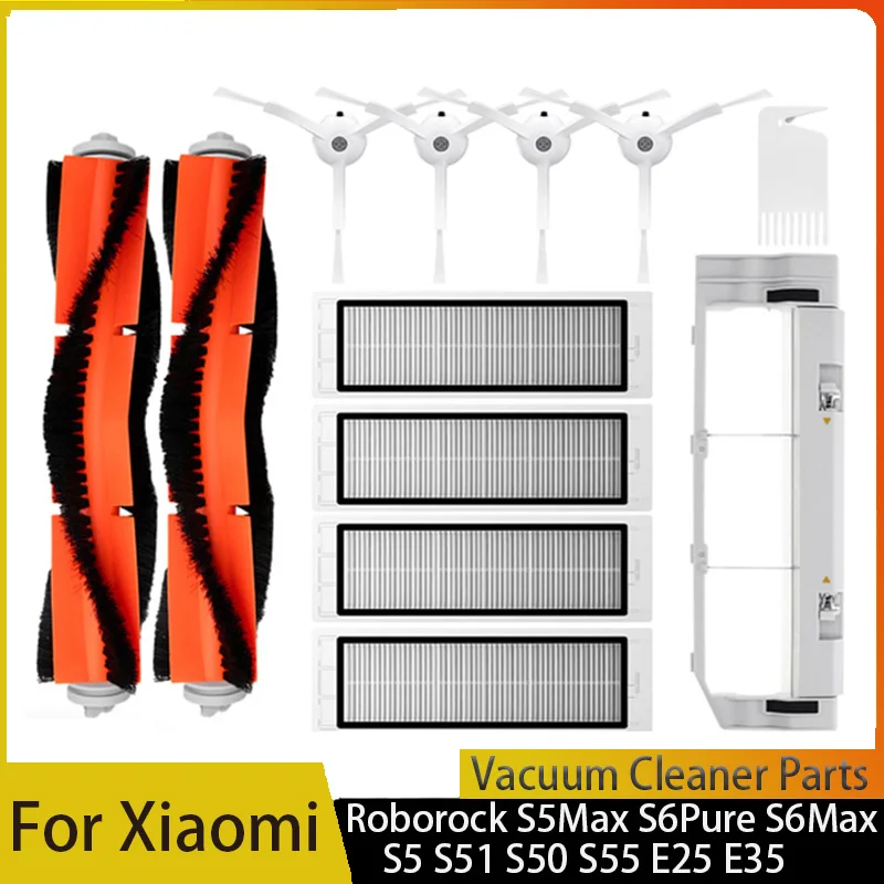 

Main Side Brush Filter For Roborock E25 S5 S6 E20 E35 C10 S50 S51 S4 Xiaomi Robot Vacuum Mijia Replacement Accessories Kit