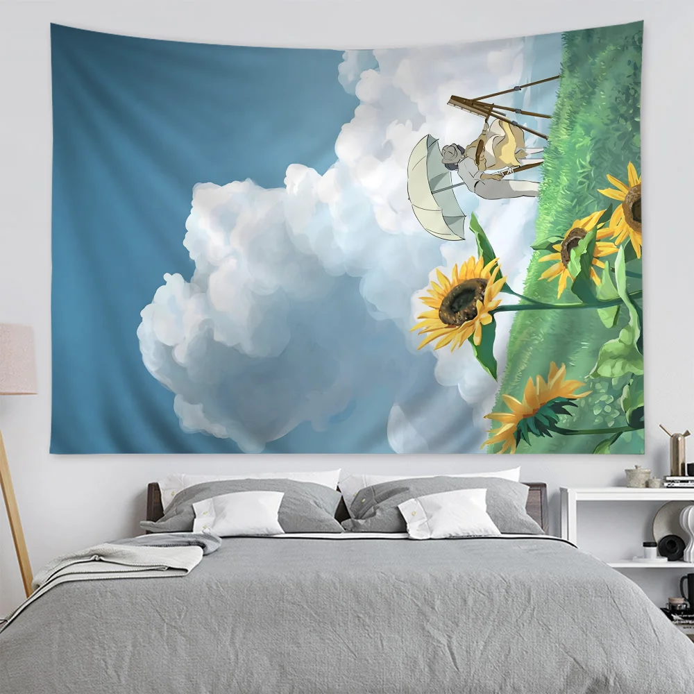 Гобелен с подъемом ветра в стиле аниме индийский Будда украшение на стену