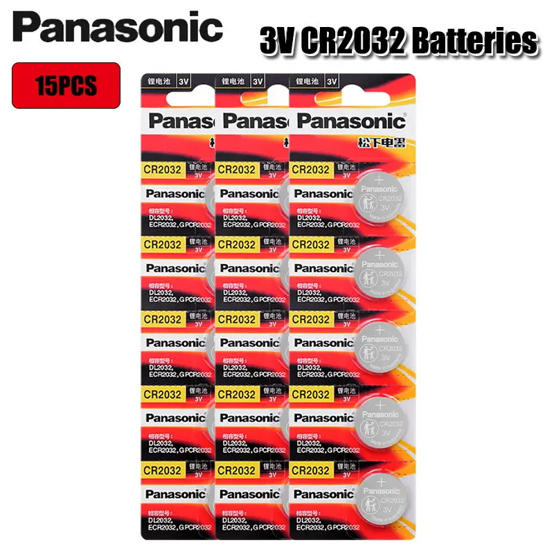 

PANASONIC 2020 Акция Распродажа 15 шт. 3 в CR2032 CR 2032 часы батарейки Кнопка монеты пила калькулятор литиевая батарея