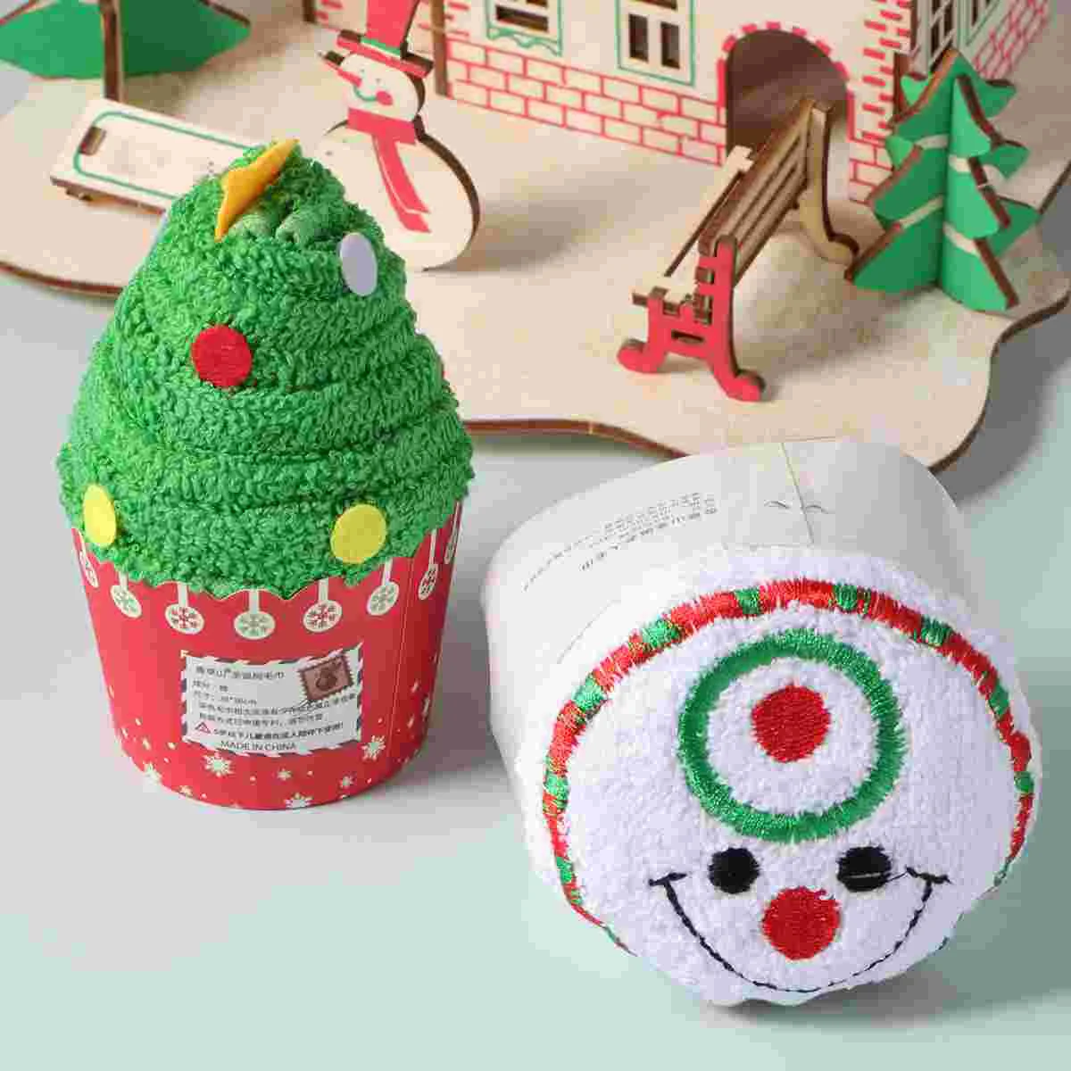 

Towels Christmas Kitchen Towel Hand Holiday Gift Cotton Fingertipguestbathroom Decorative Party Favors