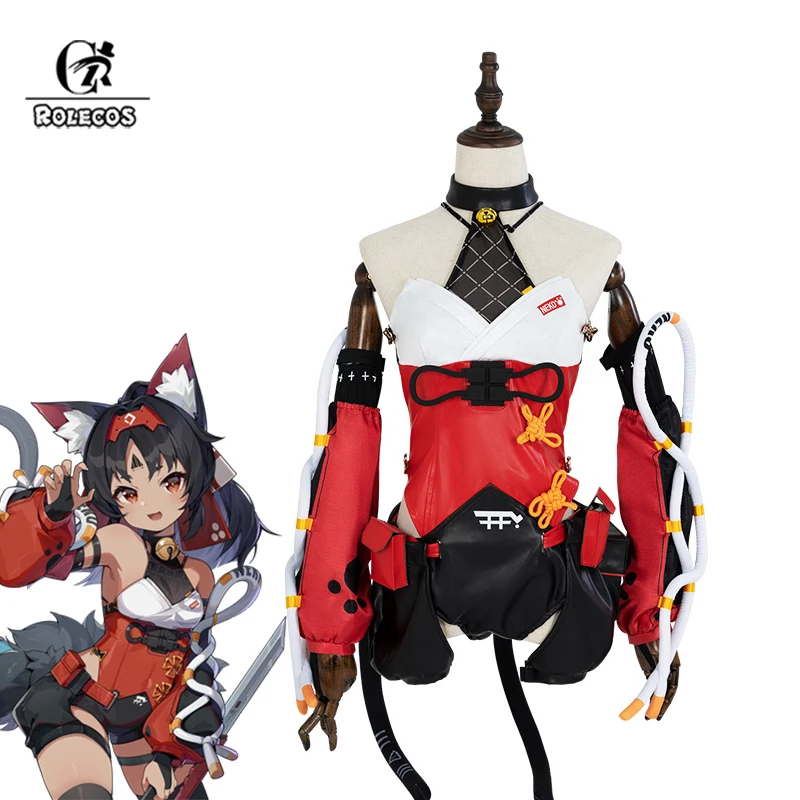 

Костюм для косплея ROLECOS Game Zenless Zone Zero Nekomiya Mana, костюм в виде милой кошки, костюм для Хэллоуина, косплевечерние, женский наряд