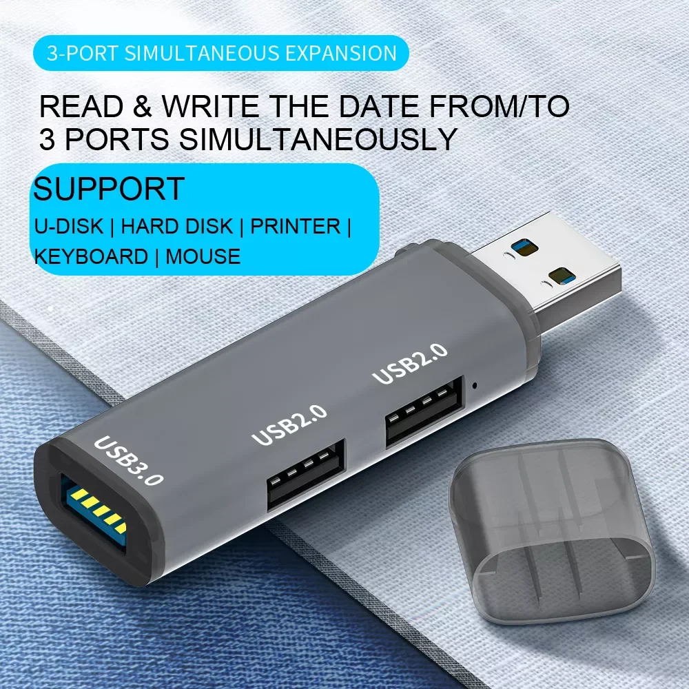 

Мини-концентратор с 3 портами USB 3,0, универсальный разветвитель с несколькими портами, высокоскоростной разветвитель для передачи данных, ад...