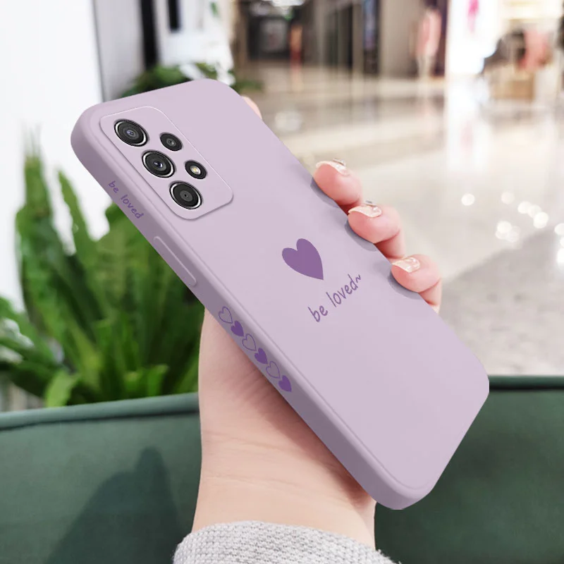 Simple Love Case For Samsung A54 A34 A24 A14 A04 A04E A73 A53 A33 A23 A13 A03 A72 A52 A52S A32 A22 A12 A71 A51 A21 S 4G 5G