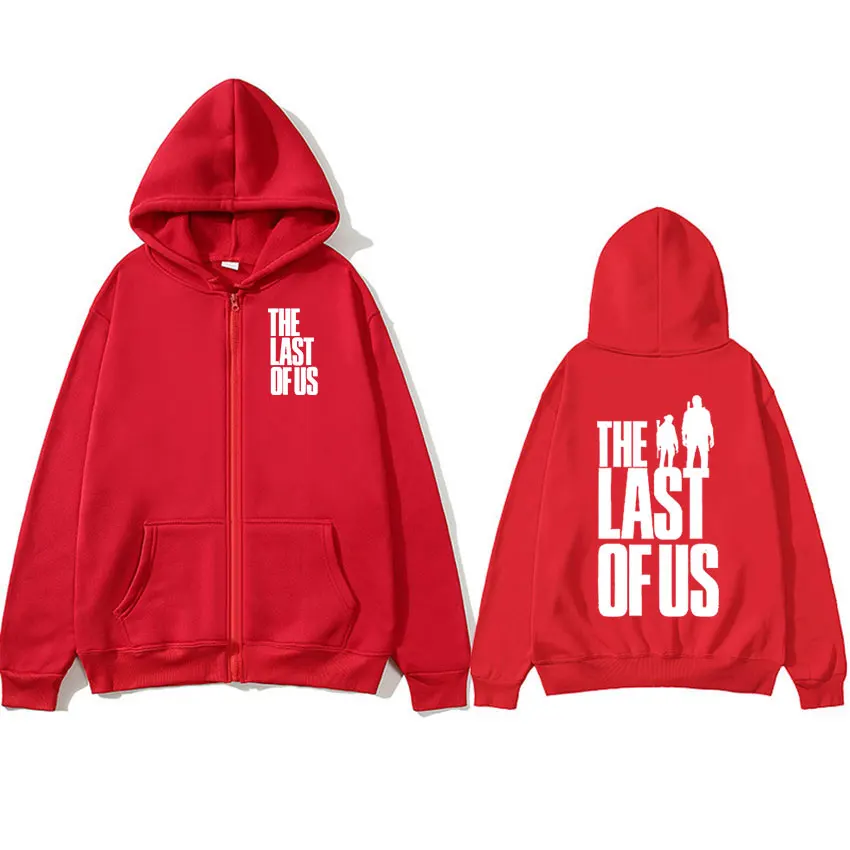 Толстовка с принтом на молнии The Last of Us для мужчин и женщин модный пуловер в стиле