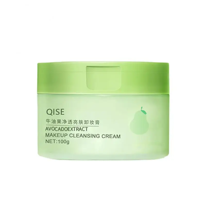 

QISE Avocado Pure Skin Remover Cream 2 In1 Deep Cleansing Facial Makeup Remover Brighten Skin Anti-Aging Skin Lightening TSLM1