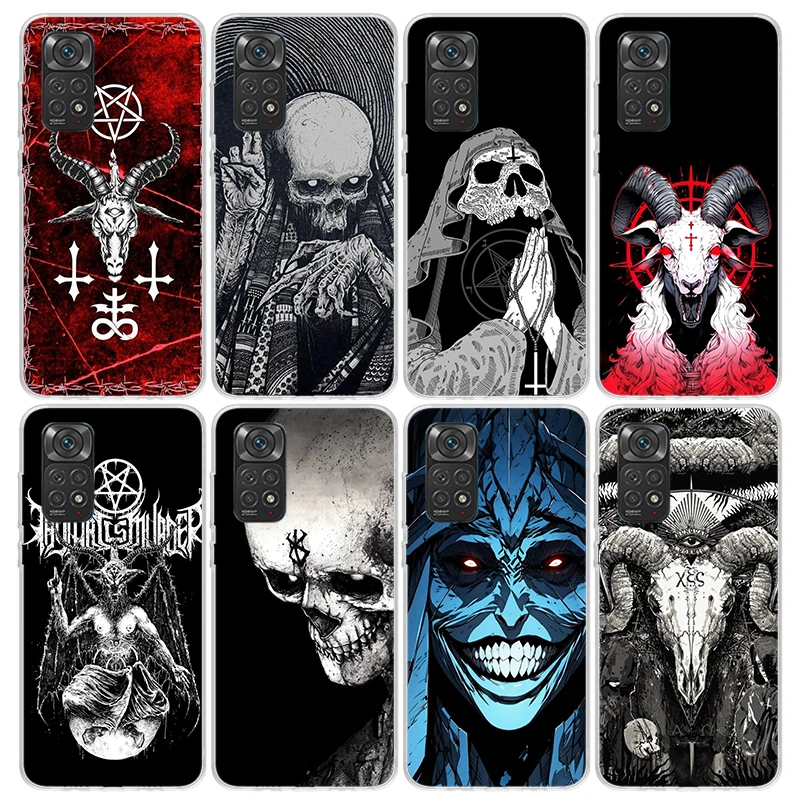 Satanic Goat Satan Devil Phone Case for Xiaomi Redmi Note 13 12S 12 11S 11 11E 11T 10S 10 Pro Plus 9 9S 8 8T 7 5G Soft Cover Fun