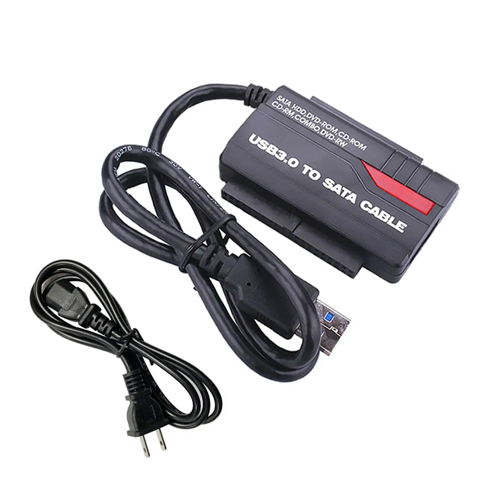 

USB 3.0 to IDE/SATA Drive Adapter Converter Cable for Hard Drive Disk HDD 2.5" 3.5" Support Hot Swap ,W/ US Plug Power Cable