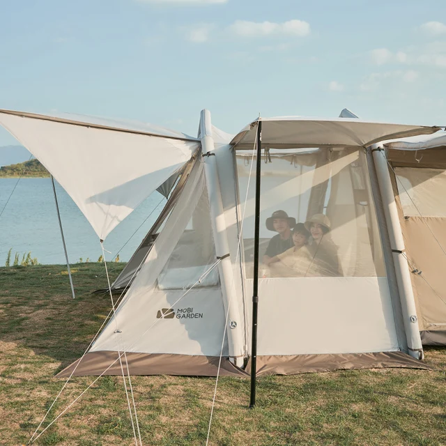 Mobi Garden Outdoor Camping Lansheng 3 /4 Air Column Tent Inflatable Version Family Travel Tent 4