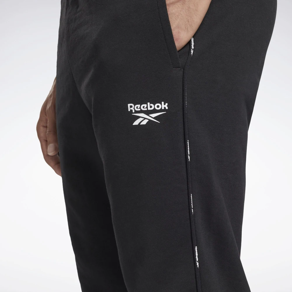 Спортивные брюки мужские Reebok Workout Ready Piping Joggers Pants HA1070 черный |