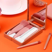 portable travel makeup brush set soft hair eye shadow foundation brush lip brush beauty makeup tool with storage box