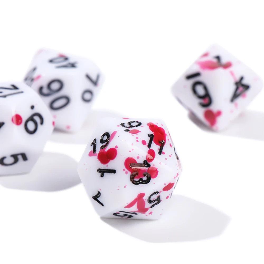 

7Pcs/Set Polyhedral 7-Die Dice Set Game Dice For TRPG DND Accessories D4 D6 D8 D10 D12 D20 Dice For Board Card Game Math Games