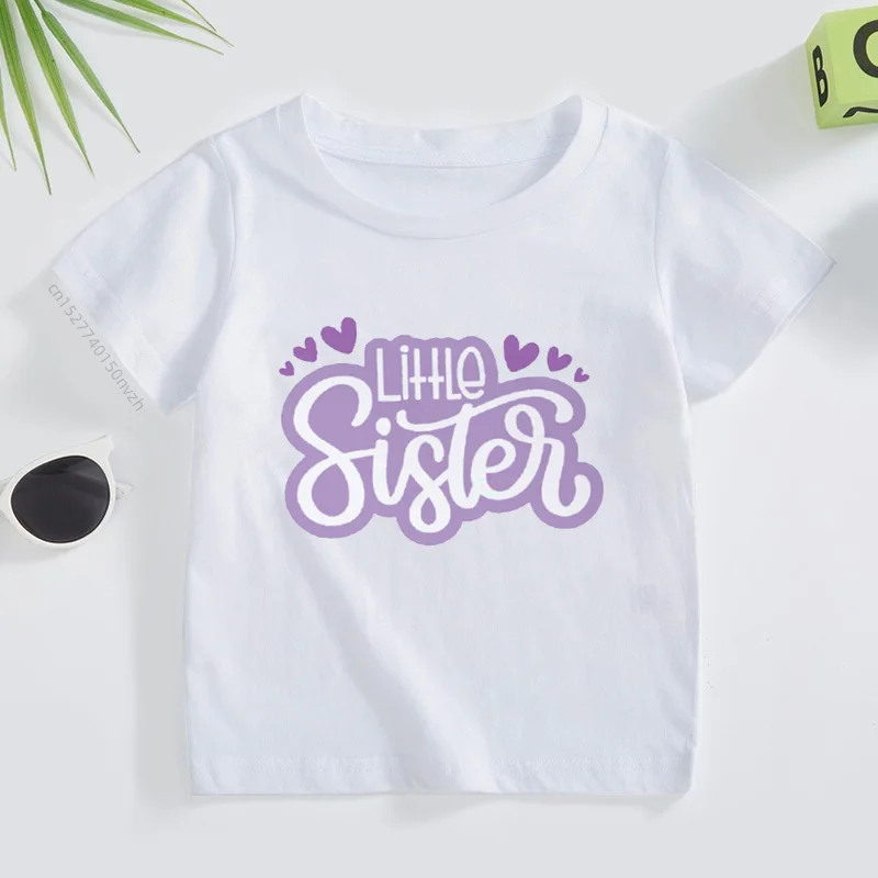 

Big Brother Little Sister Family Matching T-shirt Boys Girls Clothing Tees Child Tops Short Sleeve T Shirts Summer Kids Short Sl