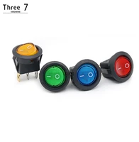 kcd1 ship switch ship round rocker power switch button 2 pin 3 red green white black 16a 12v220v opening 20mm