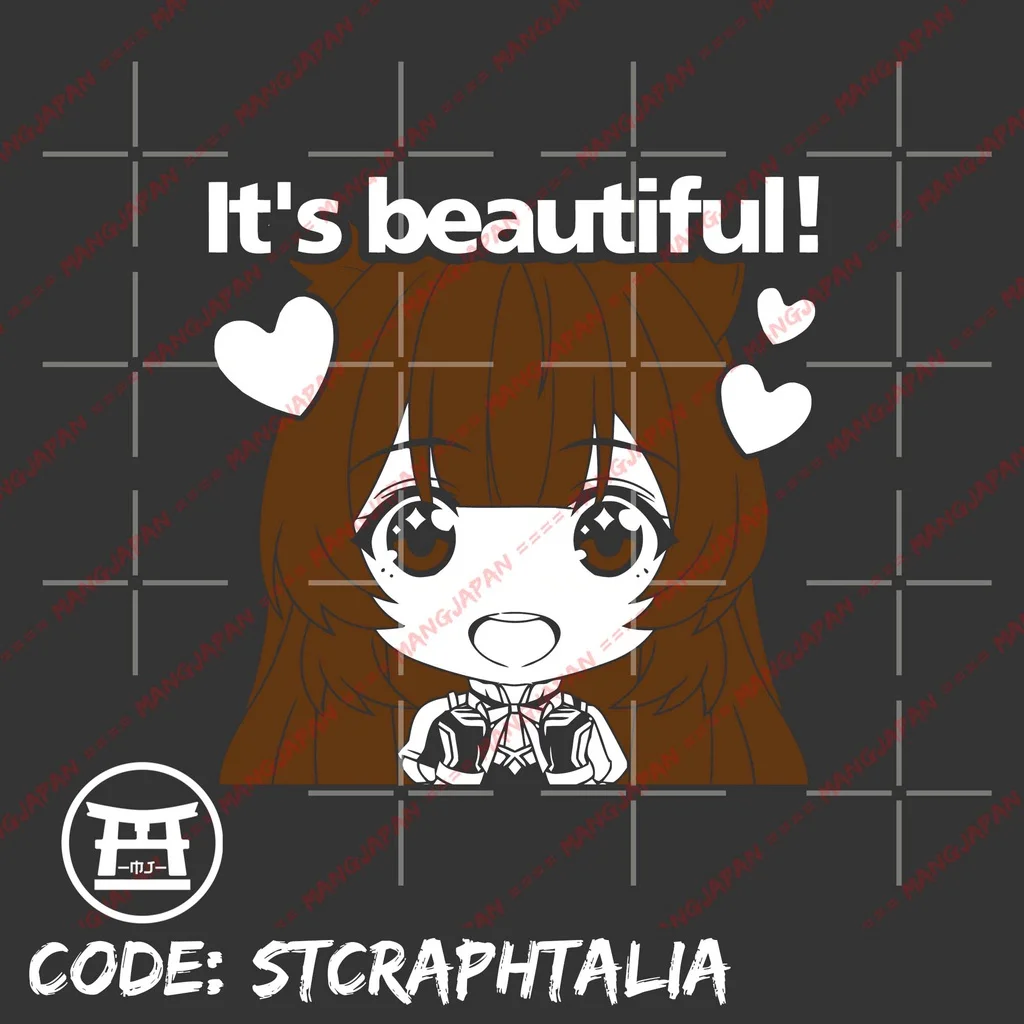 Футболка distro аниме наклейка RAPHTALIA - TATE NO YUUSA 100% хлопок чесаный 30s