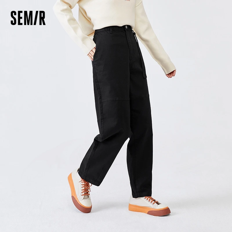 

SEMIR Casual Pants Women Leg Length And High Nine-Point Pants Solid 2022 Spring New Temperament Girls Tapered Pants
