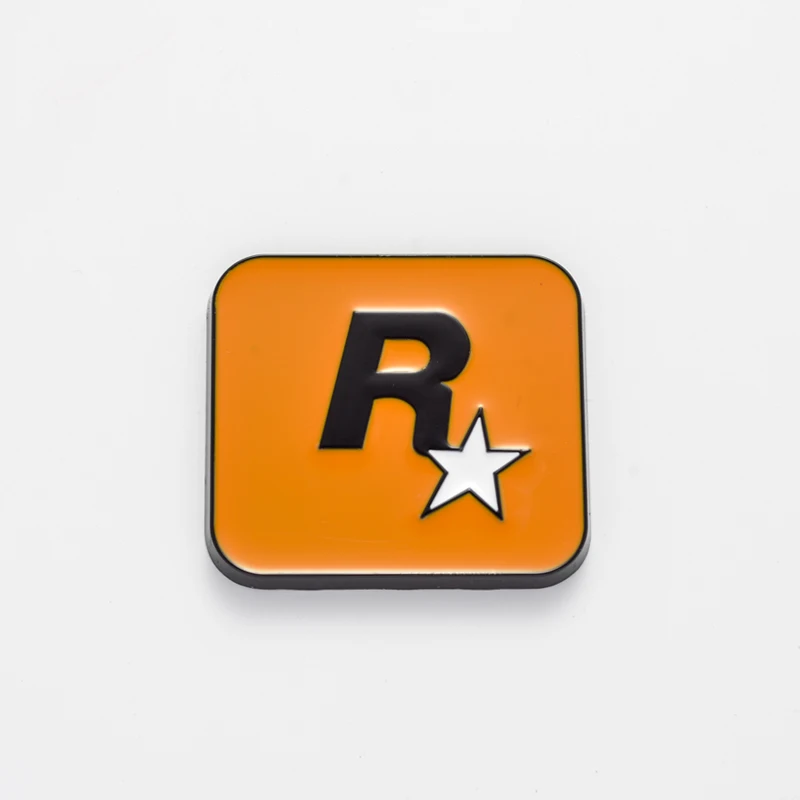 

Стайлинг автомобиля, металлический логотип R Star GTA для автомобиля, красочная эмблема бокового крыла, значок на задний багажник, крышка масляного бака, персонализированная декоративная наклейка