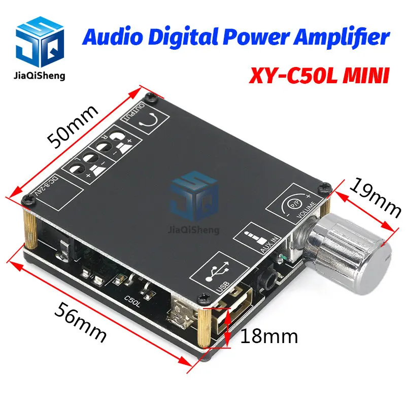 

XY-C50L Мини Bluetooth 5,0 Беспроводной аудио цифровой Мощность стерео усилитель доска 50Wx2 Bluetooth усилитель 3,5 мм USB приложение