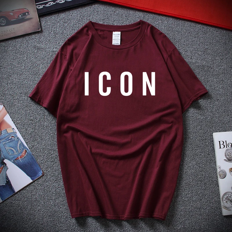 new funny t shirt hot sale fashion brand icon t shirt men casual tshirt print with icon hip hop cotton short sleeve tee shirt free global shipping