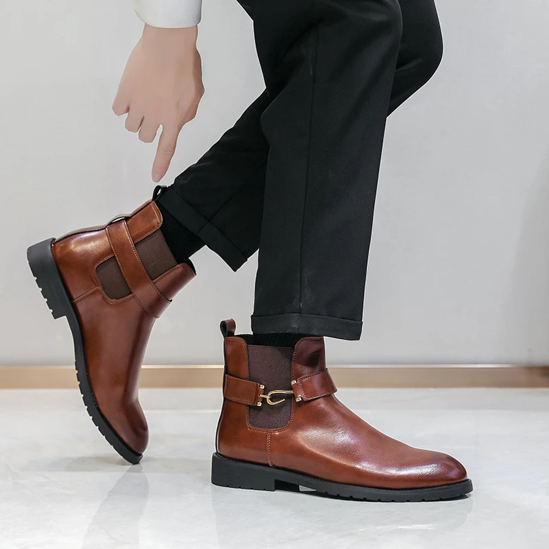 Брендовые европейские и американские модные осенние мужские удобные ботильоны