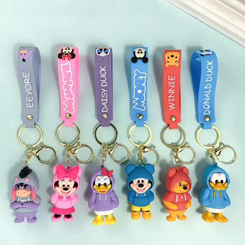 

Anime Keychain Toy Disney Variety of Cartoon Lilo & Stitch Cute Doll Keyring Bag Ornament Key Chain Car Pendant Toys Gift
